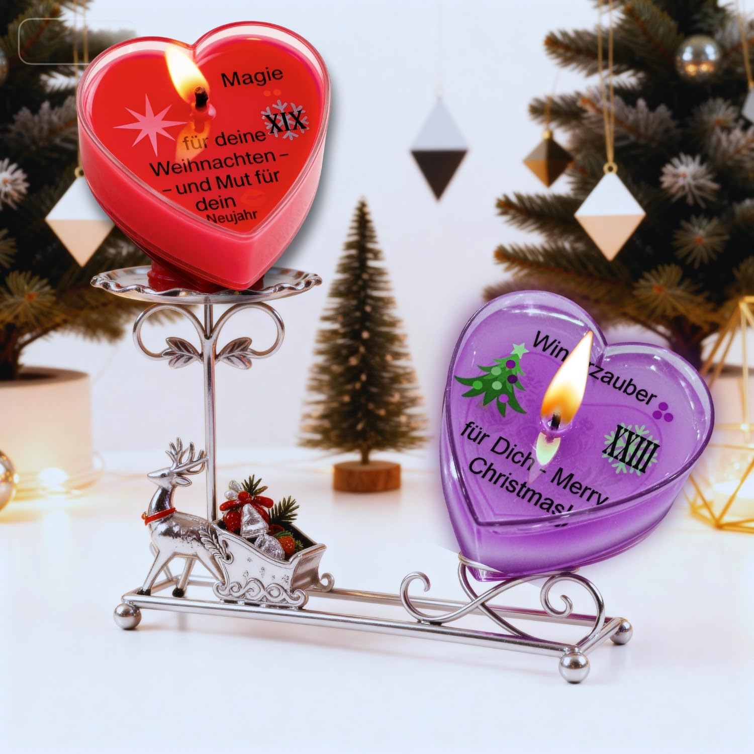 Duftkerzen Adventskalender 2025 - Kerzen mit versteckten Botschaften, Geschenk für Frauen, Geschenkset für Mama Eherfrau zu Weihnachten (Advent-Duft02)