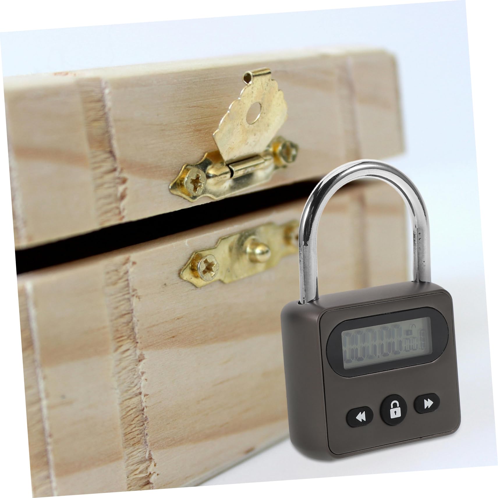 Lurrose Cadenas Minuterie Rechargeable USB avec Écran LCD Verrou Électronique Multifonction pour Étudiants et Préparation Aux Examens Gestion Du à Déverrouillage Automatique