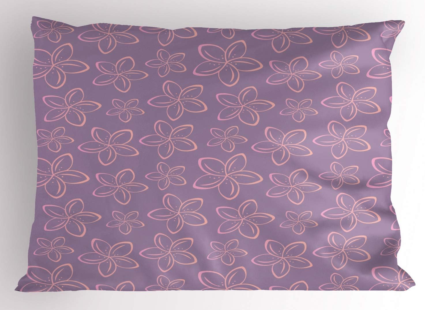 Lunarable Love Pillow Sham Set of 2, Romantic Theme Abstract Heart Shapes Valentines Day 14th February Design, Quality Microfiber Bedding Item for All Seasons, 26" x 20", Hot Pink Pale Pink