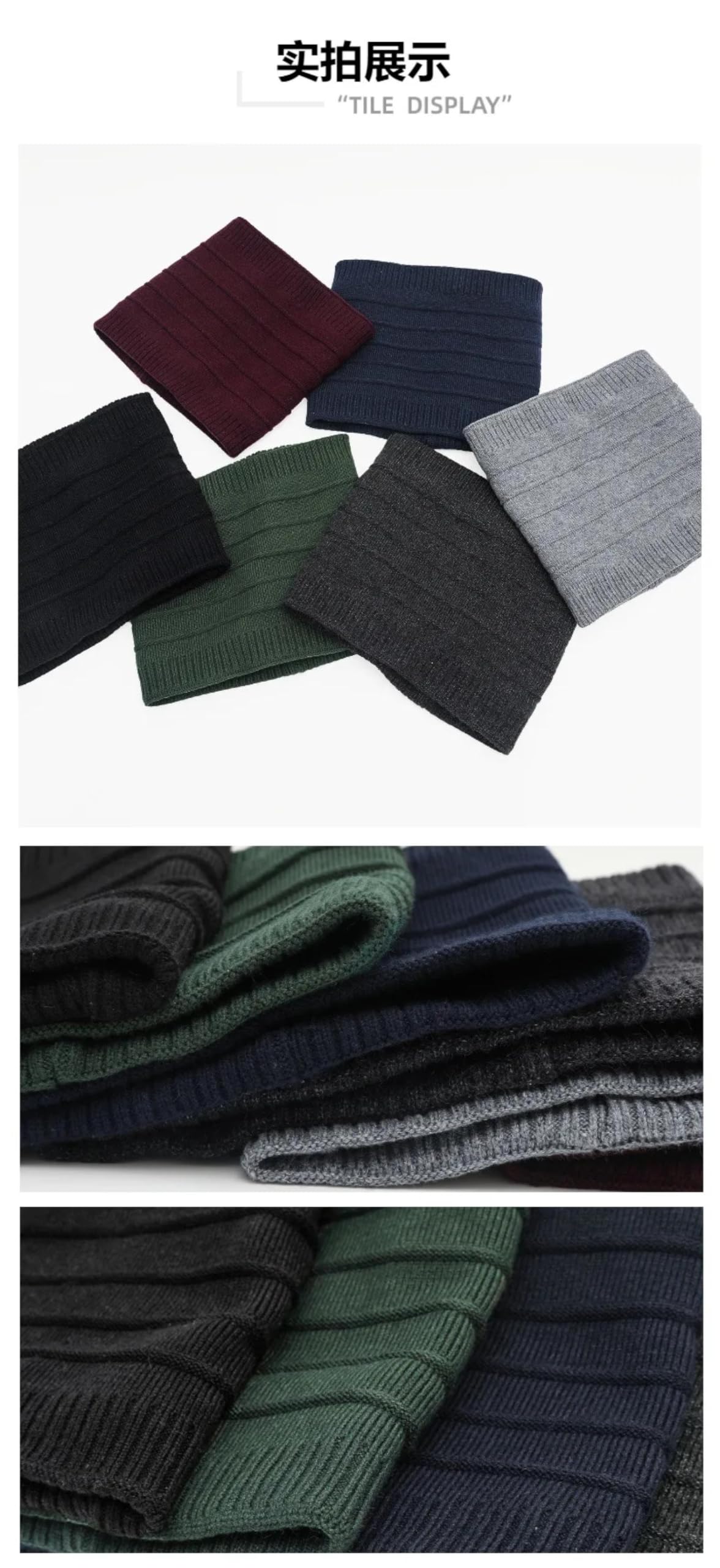 Sciarpa Donna Scialle Uomo Cappello Unisex A Righe Donne Sciarpa Calda Solido Fascia Sciarpa Sport