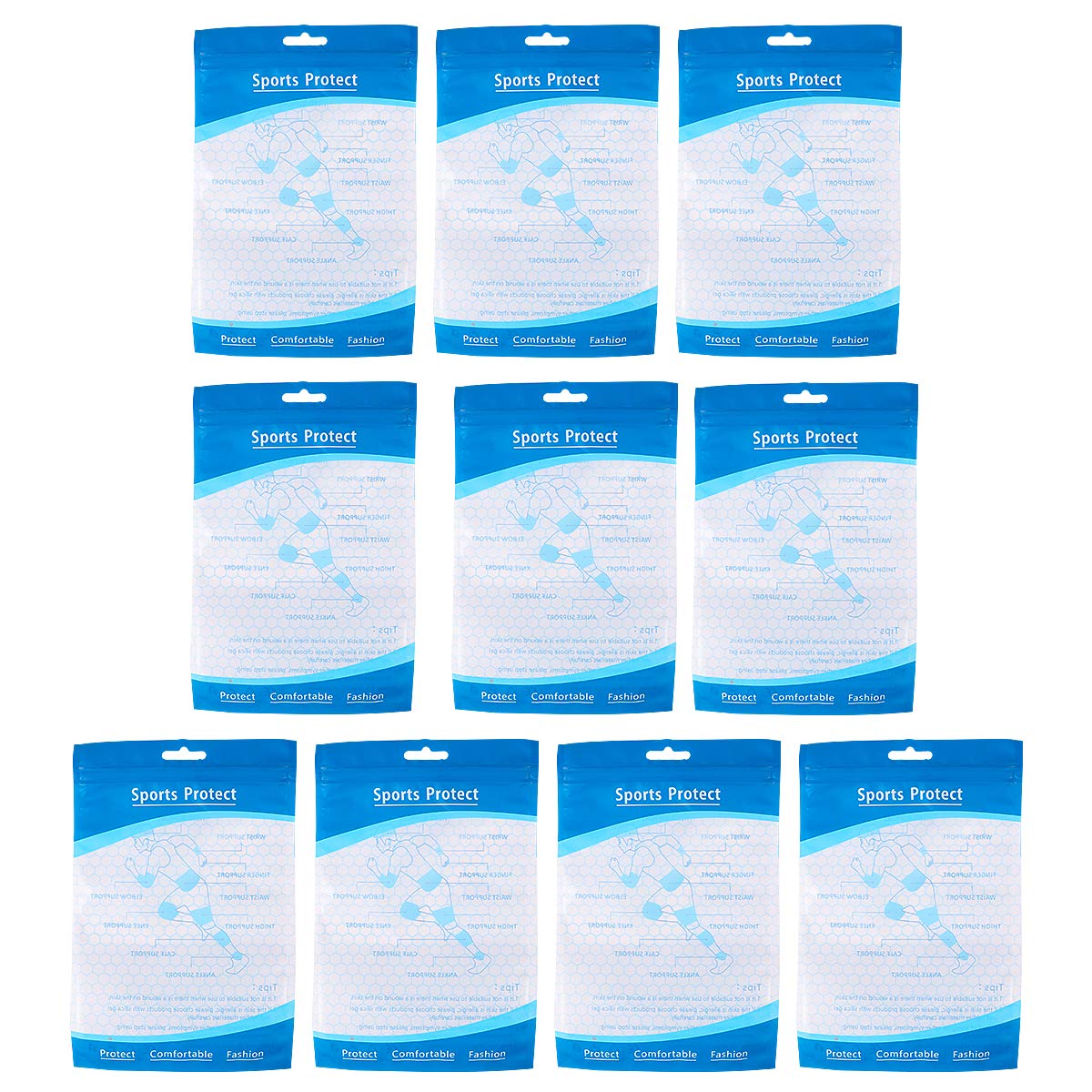 10PCS Sports Gear Bag Sport Ware Sealed Bag Color Packing Bag for Sports Store Home Use (Without Sports Gear), Brand and New