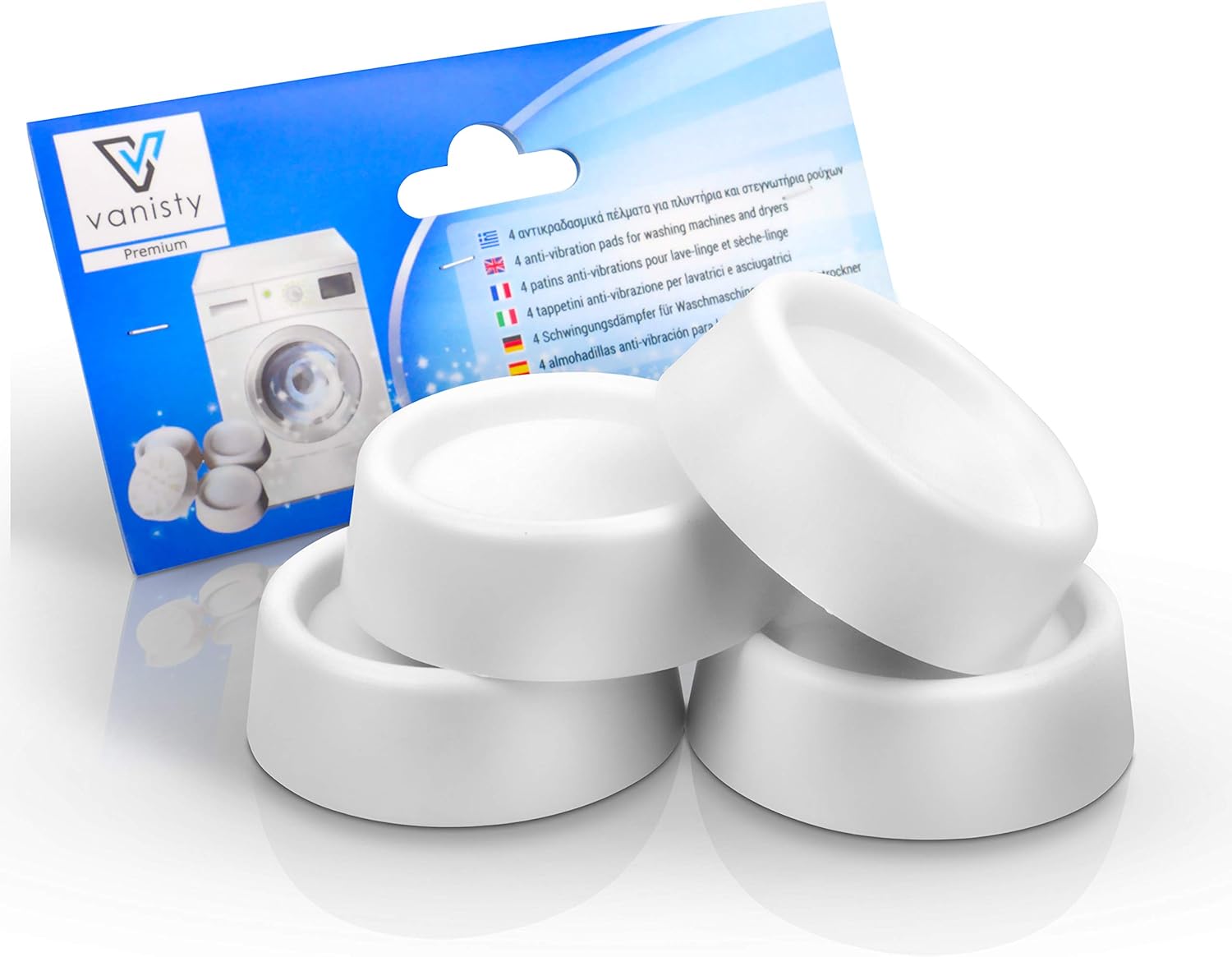 Vanisty [4x] Universal Vibration Dampener Made in Europe for Washing