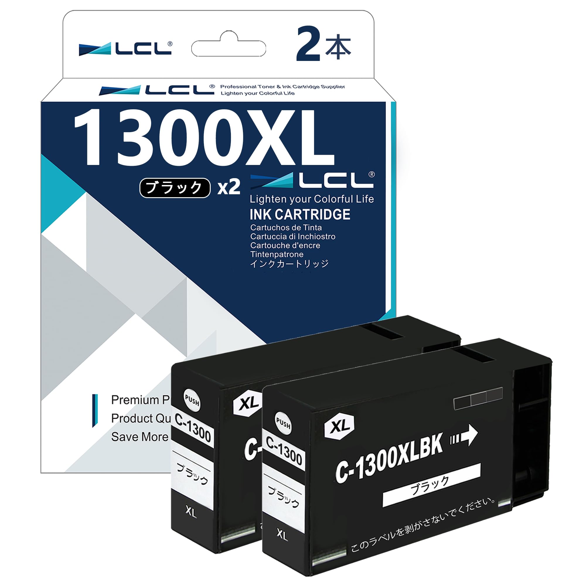 PGI-1300XLBKと1300M.1300Y.1300C Amazon.co.jp: LCL Canon用 PGI-1300XL PGI-1300XLBK 大容量 互換