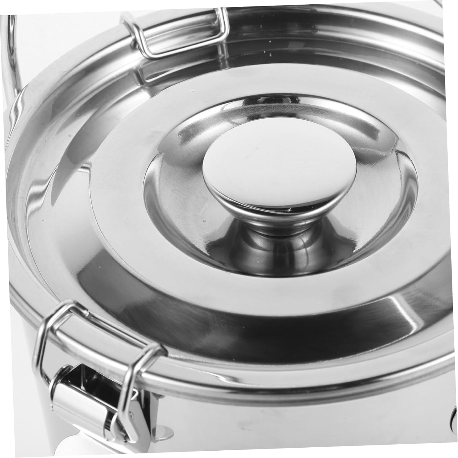 Cabilock Stainless Steel Sealed Barrel Airtight Canister Secure Buckle Lid for Storage Outdoor Use