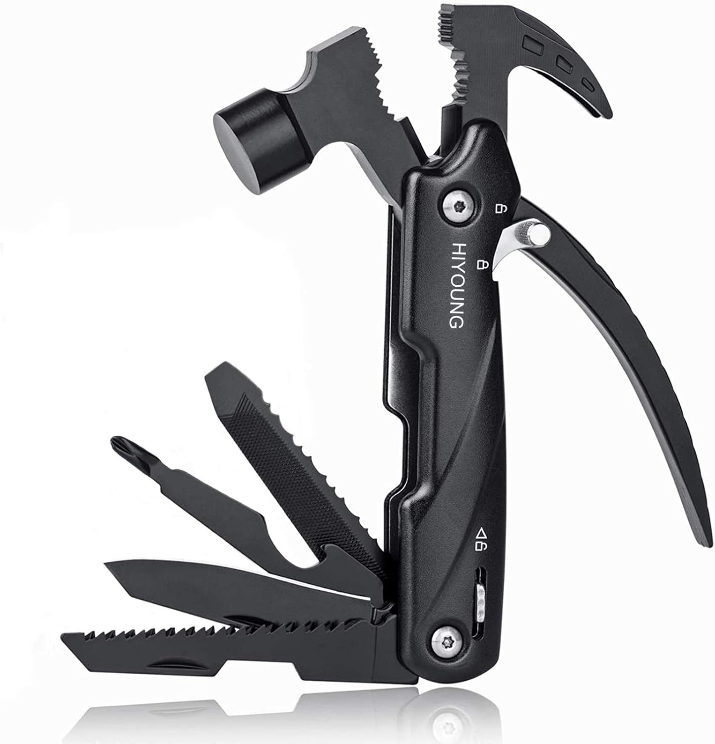 Multi Tool Hammer for Men, 12 in 1 Craftsman Hammer, Multitool Camping ...