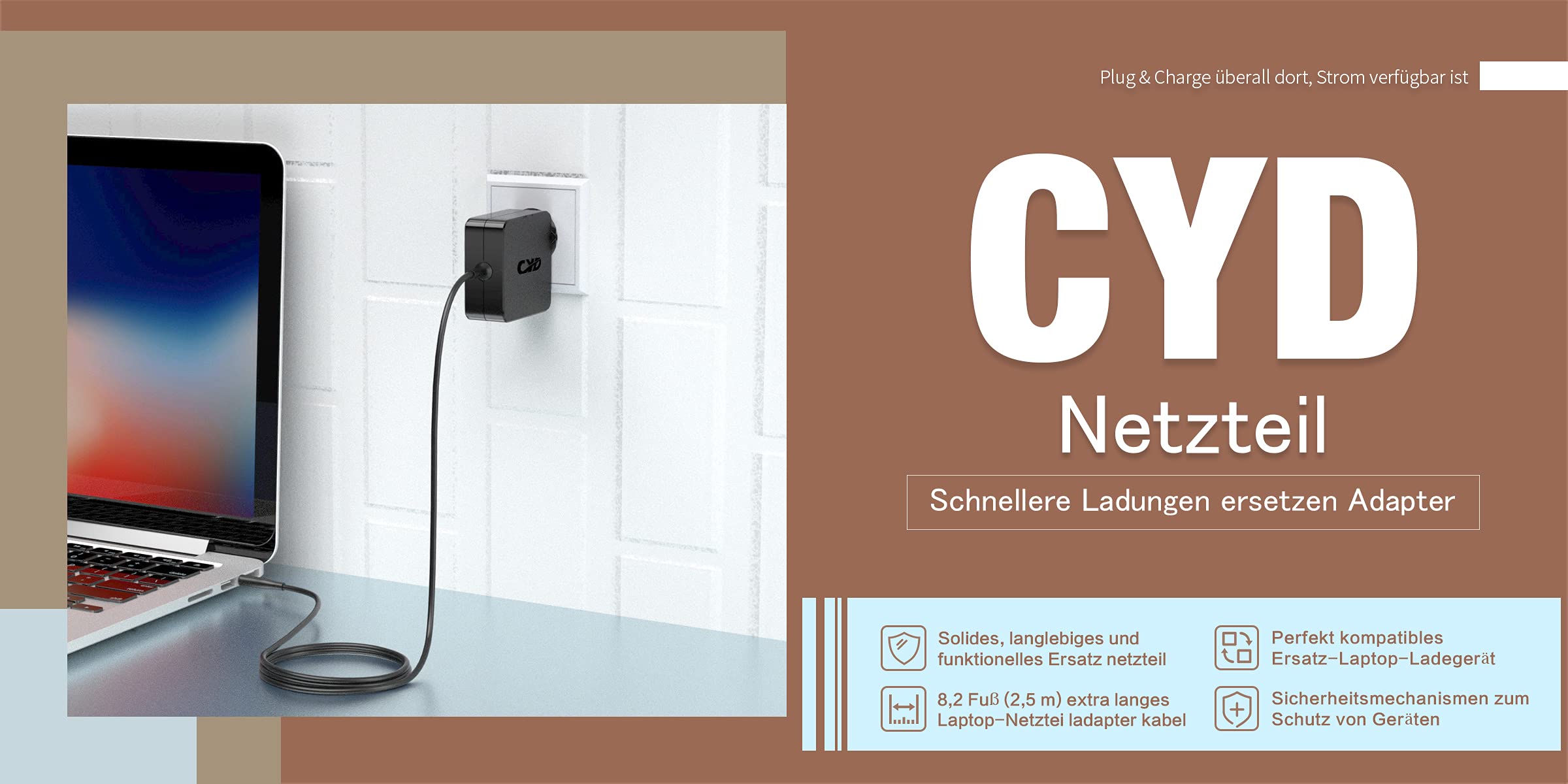 CYD 65W 20V 3.25A Notebook Caricatore CA Per Lenovo-Laptop Yoga 700 Yoga 900 Yoga 3 Pro Yoga 4 Pro Adattatore - Foto 3