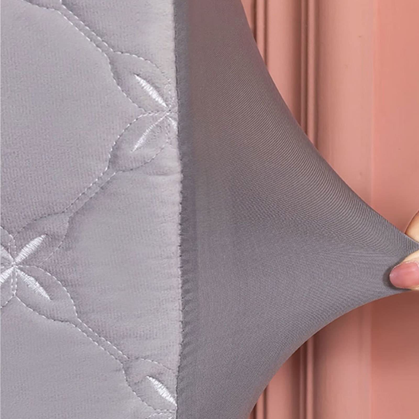Hoes voor hoofdeinde van het bed, zachte rekbare stof, hoofdbedekking van leer en hout, hoofdbordbeschermer, 360 ° all-inclusive stofdichte rugleuninghoes, slaapkamerdecoratie, wasbaar (kleur: roze
