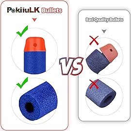 Pokiiulk 1000PCS Bullets Refill Darts Fit for Nerf N-Strike Elite Series Bulk Bullets Compatible for Nerf Party with Portable Shooting Practice Target Mesh Bag