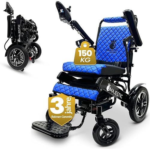 Lightweight Electric Wheelchair for Adults – Remote Controlled Foldable Power Chair – Portable Travel Mobility Aid
