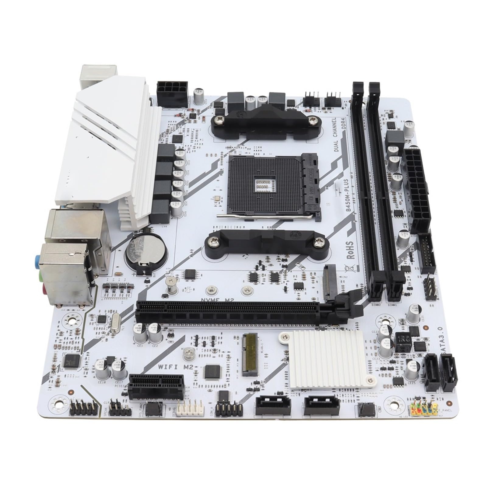 Scheda madre Scheda madre Fit For JGINYUE B450 plus ARGB AM4 for CPU Ryzen 2000-5000 EXPO DDR4 M.2 NVME Supporto PC desktop Gaming Build B450M Plus