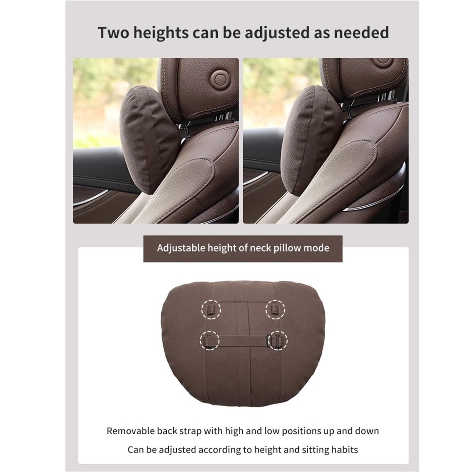 Cale-têtes pour sièges Auto Coussin Lombaire de Soutien pour Appui-tête et Nuque Compatible avec Polestar 1, 2, 3, 4 5 (2023-2024). Tête de Voiture(Black 1)