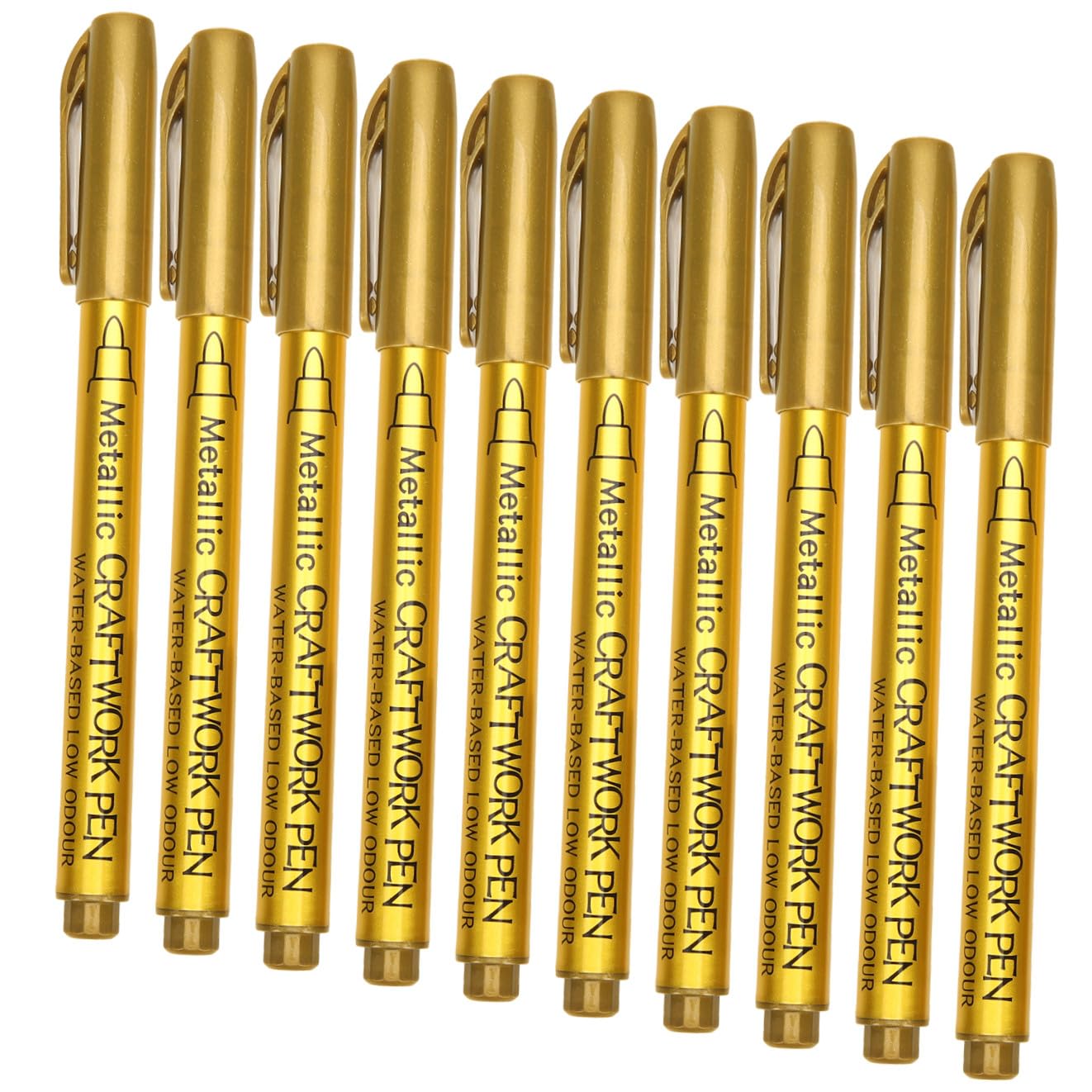 Lurrose 30pièces Marqueurs De Peinture Métalliques Pour Textile Bois Et Céramique Stylos à Peinture Pour Art Et Artisanat Effet De Séchage Rapide Écriture Confortable