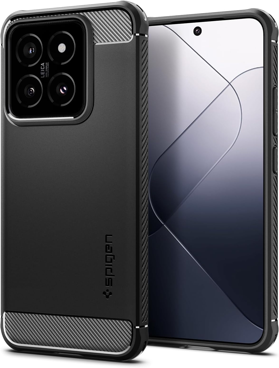 Rugged Armor Designed for Xiaomi 14 Case (2024), [Not Compatible with Xiaomi 14 Pro] - Matte Black