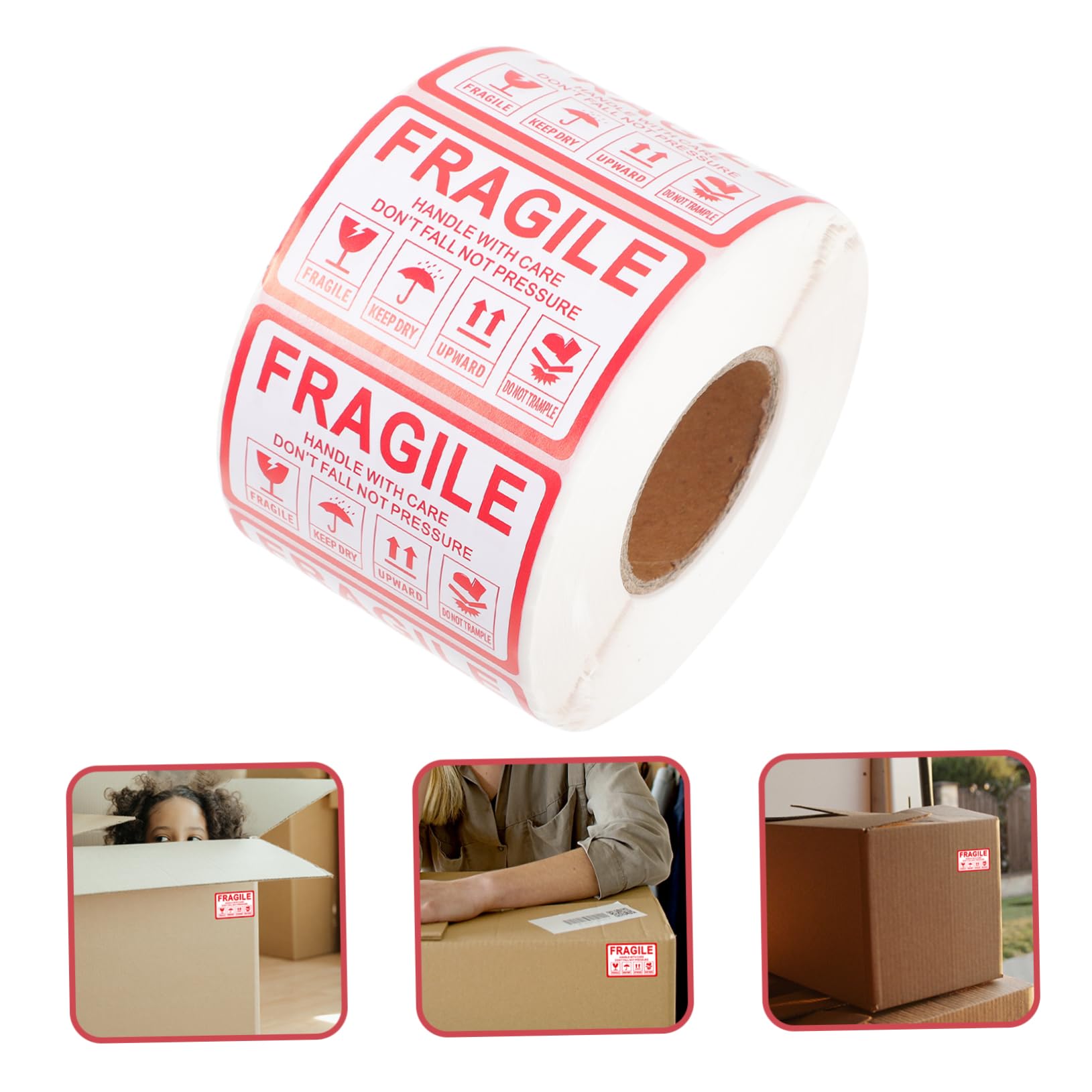 Lurrose 4 arredamento nastro di spedizione etichette spento pacco adesivi per pacchetti adesivi fragili adesivo pacchetto fragile i di spedizione adesivo e Carta
