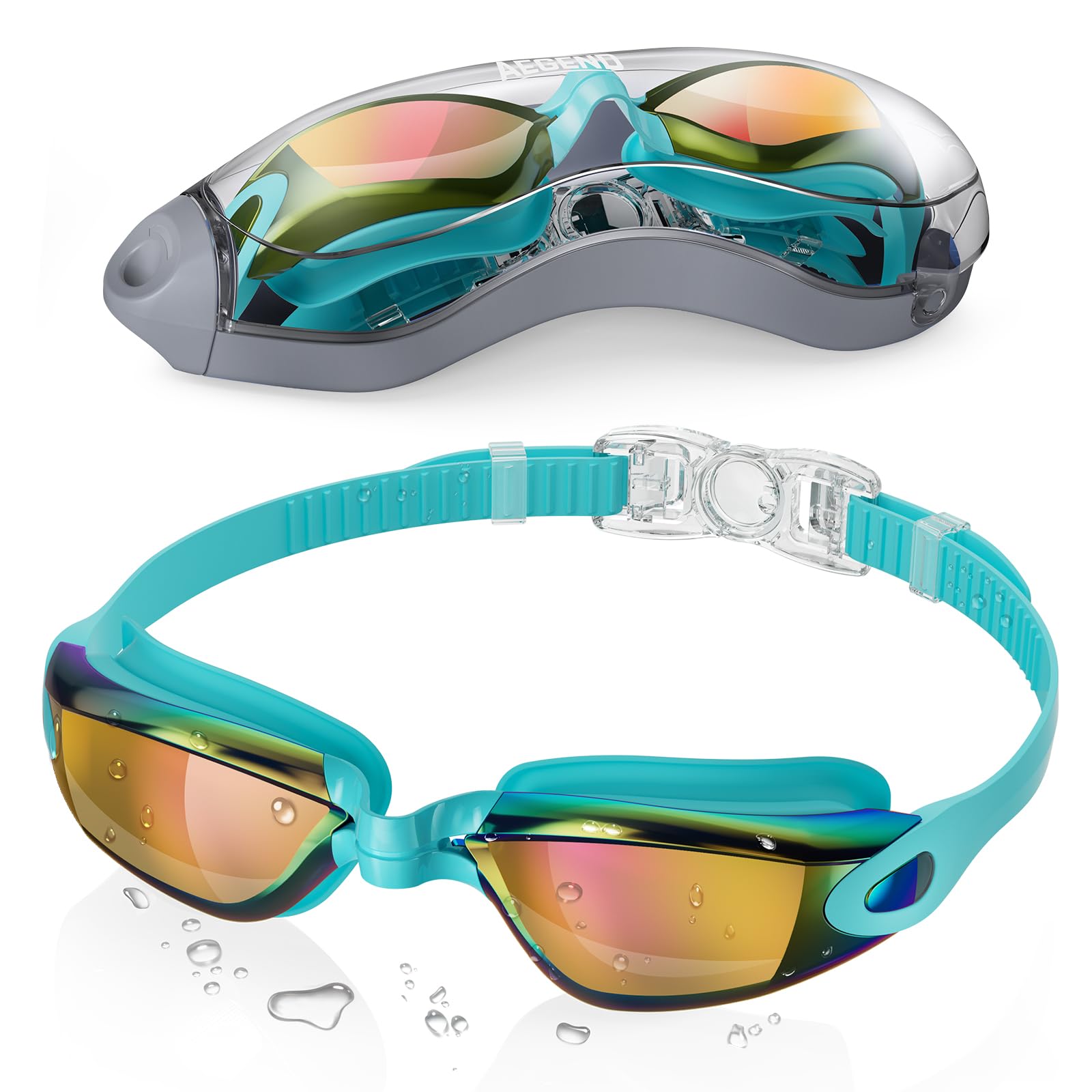 Aegend Swim Goggles, Swimming Goggles No Leaking Full Protect Adult Youth