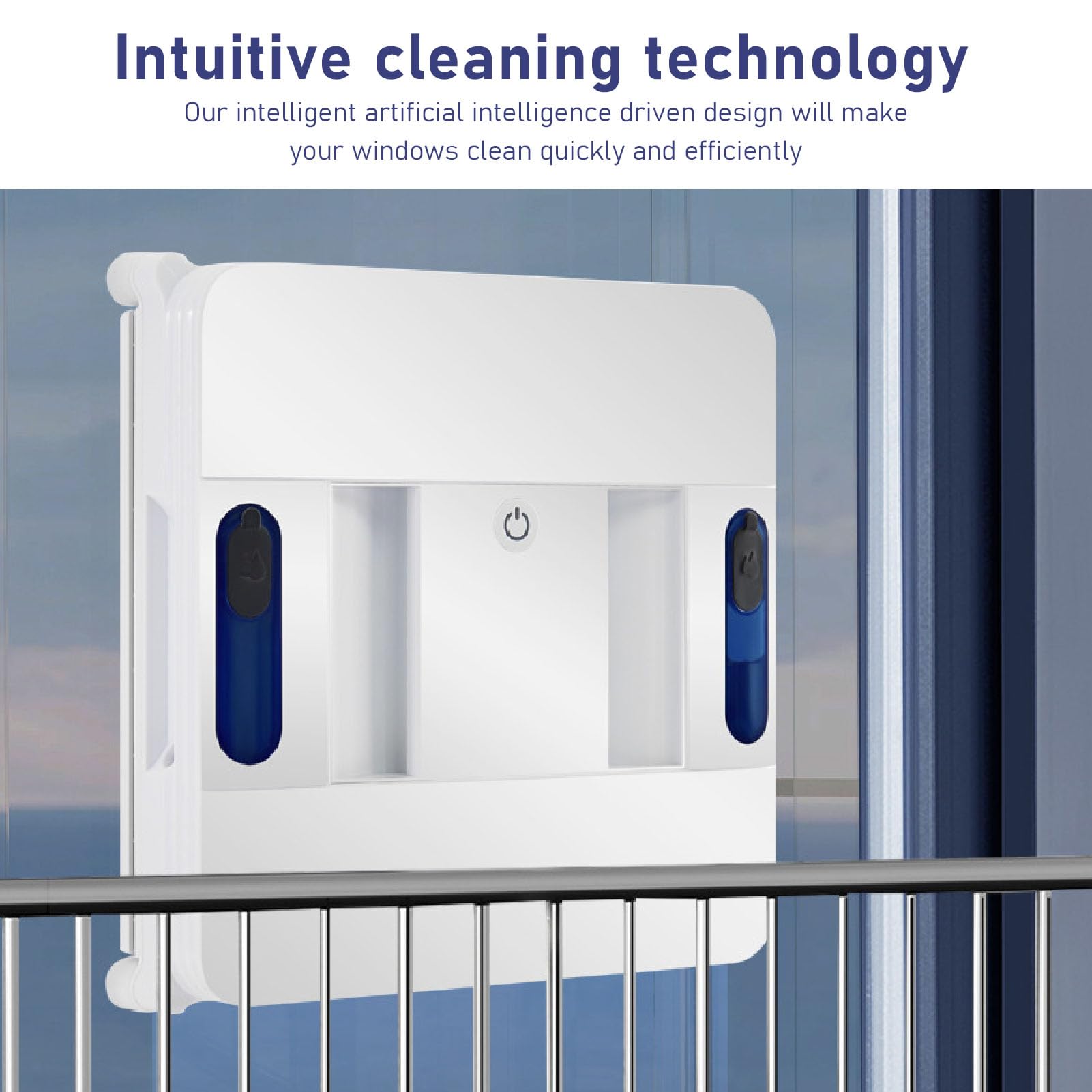Robot de limpieza de ventanas con doble pulverización de agua, limpiador de vidrio inteligente automático para paredes planas, mesas, pisos, techos, control remoto