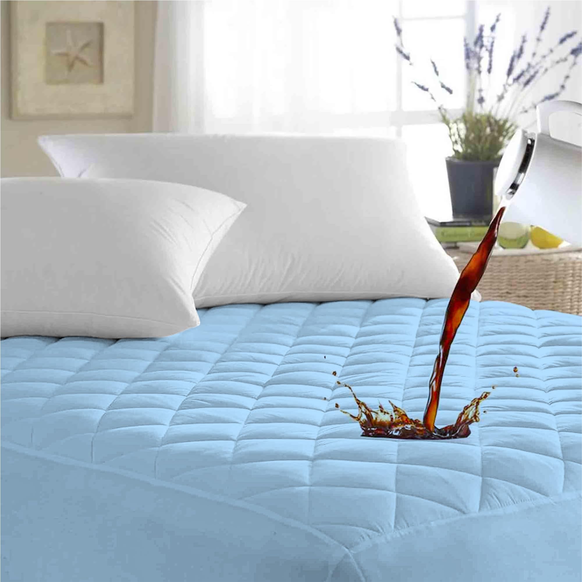 Ayka 100% Waterproof Cotton Quilted Mattress Protector King Size Breathable Hypoallergenic Noiseless Ultra Soft Fitted Bed Protector 84x72 inch Mattress/Bed Cover (King 72x84 inch | 6x7 ft, Blue)