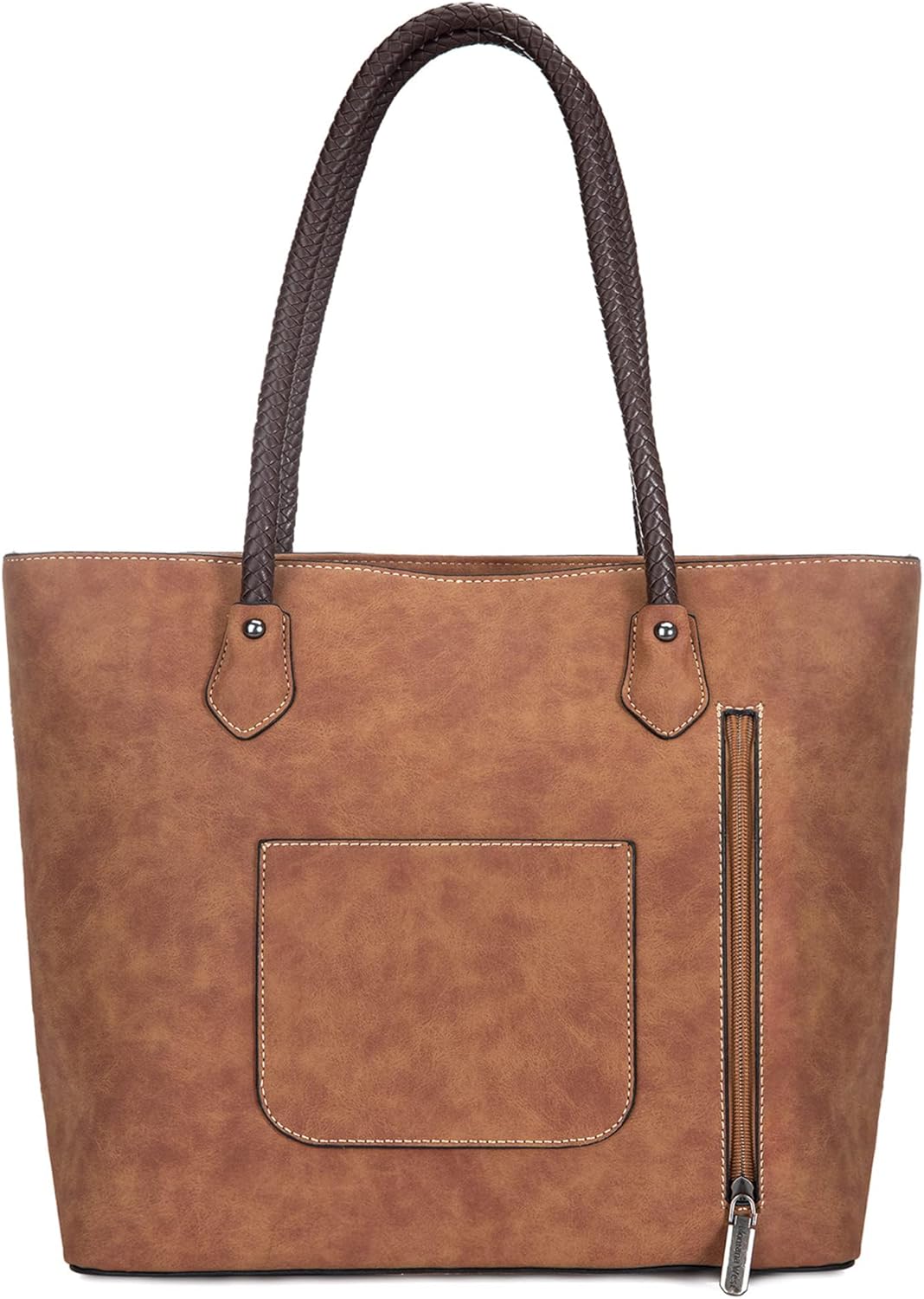 Montana West Woven Tote Bags for Women Purses and Handbags with Back Zipper Pocket - Image 5