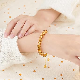 ELEGAMBER Baltic Amber raw Bracelet Gift Set -100% Certified and Authentic Premium Quality Raw Baltic Amber-True amber stone bead