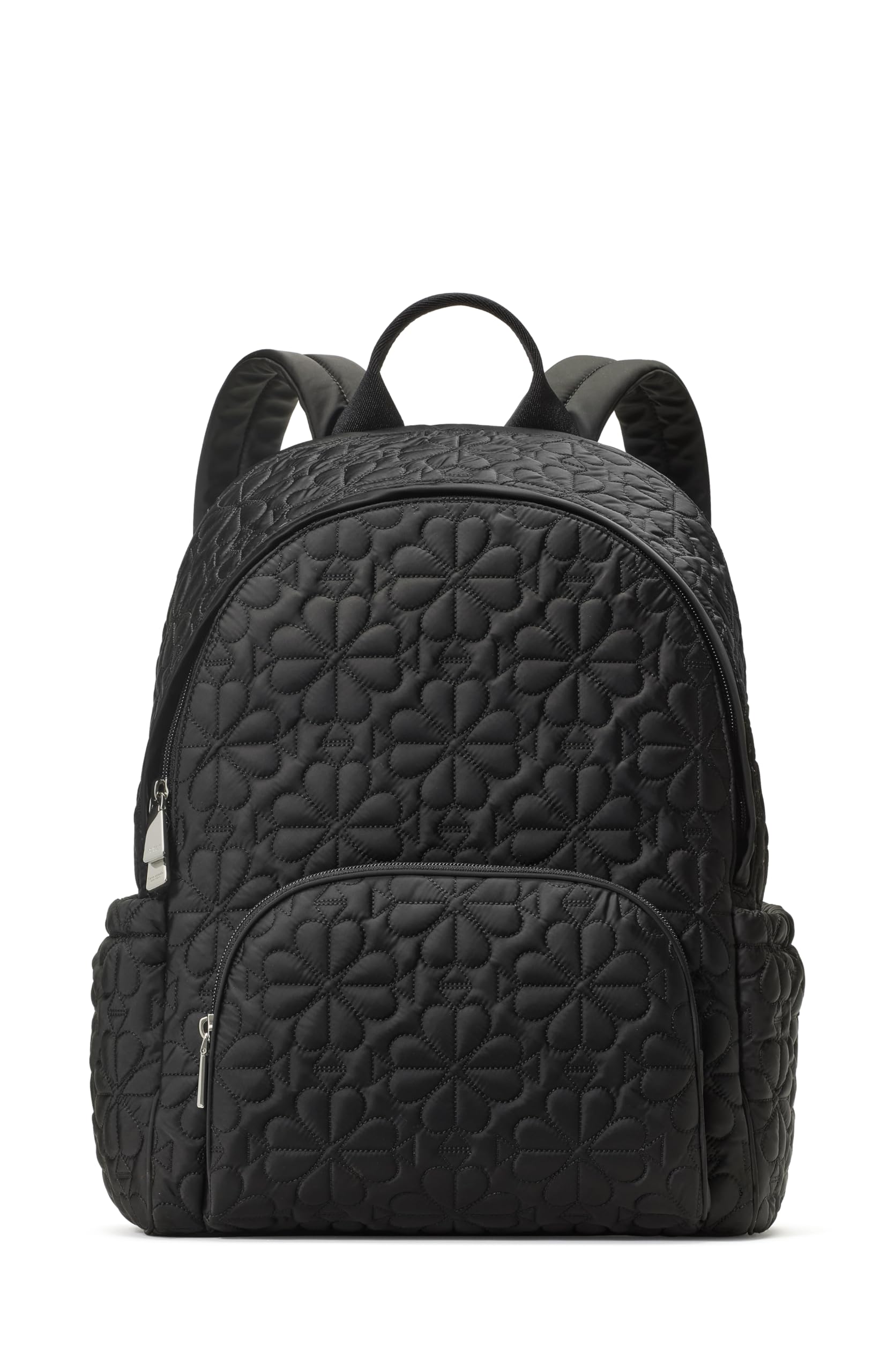 Kate Spade New York Womens Tilly Quilted Fabric Large Backpack, Black, One Size