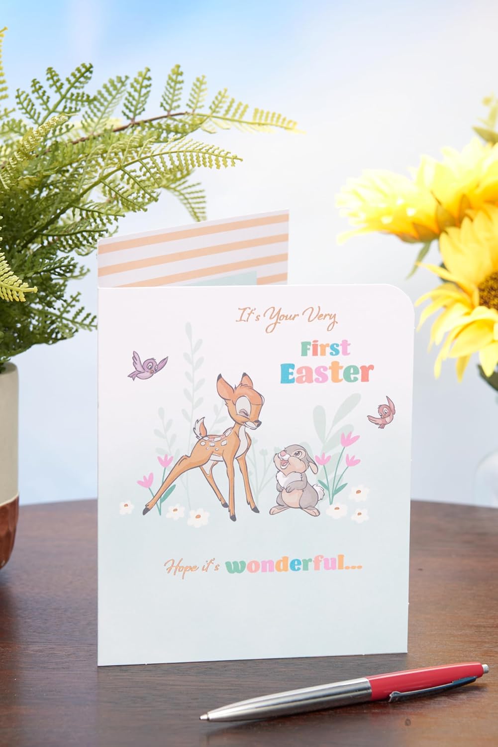 UK Greetings Disney 1st Easter Card for Baby Boy/Girl - Bambi & Thumper Design