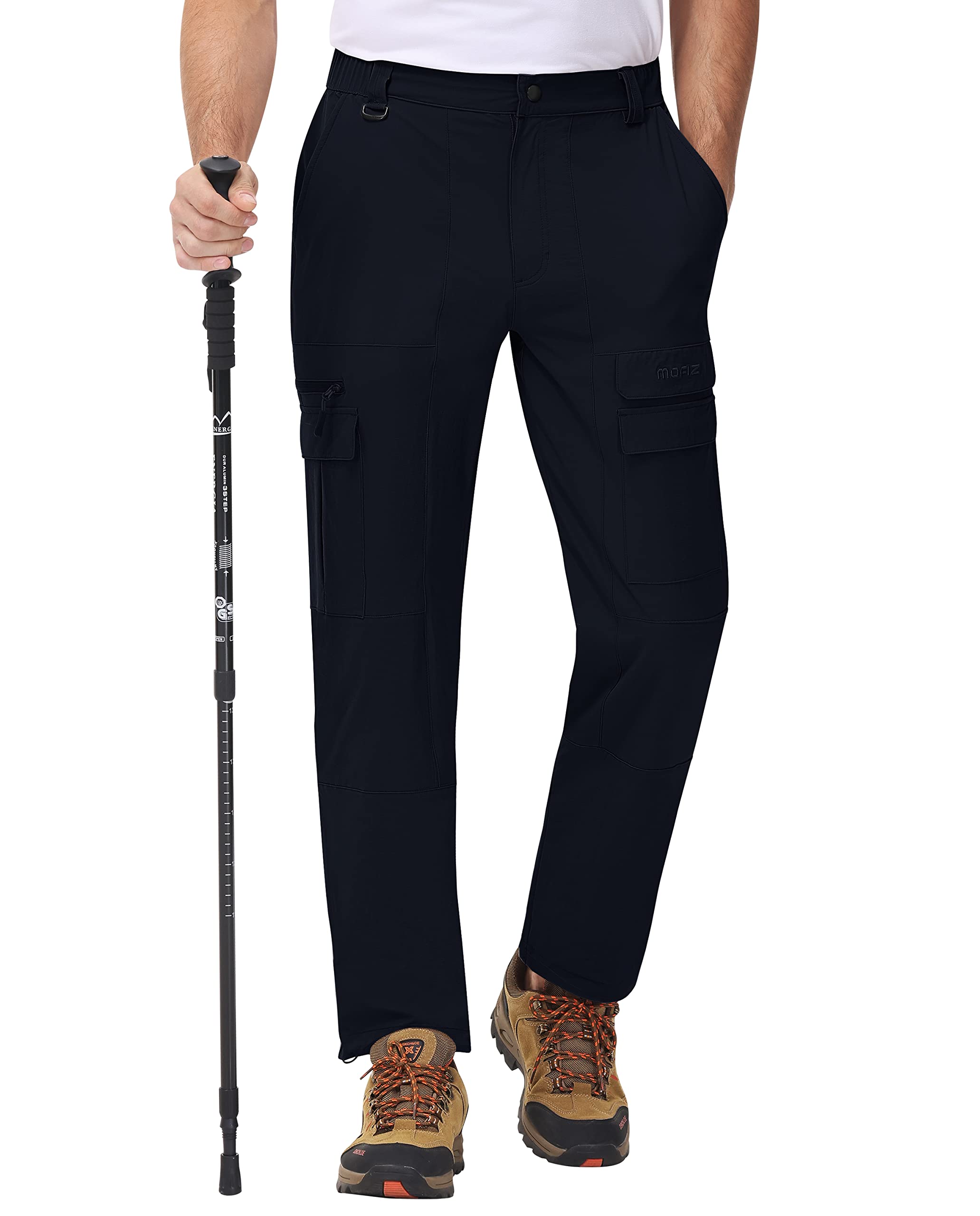 MoFiz Outdoorhose Herren Leichte Trekking Wanderhose Schnelltrocknende Wasserabweisende Cargo Hosen Atmungsaktiv Funktionshose mit 7 Taschen