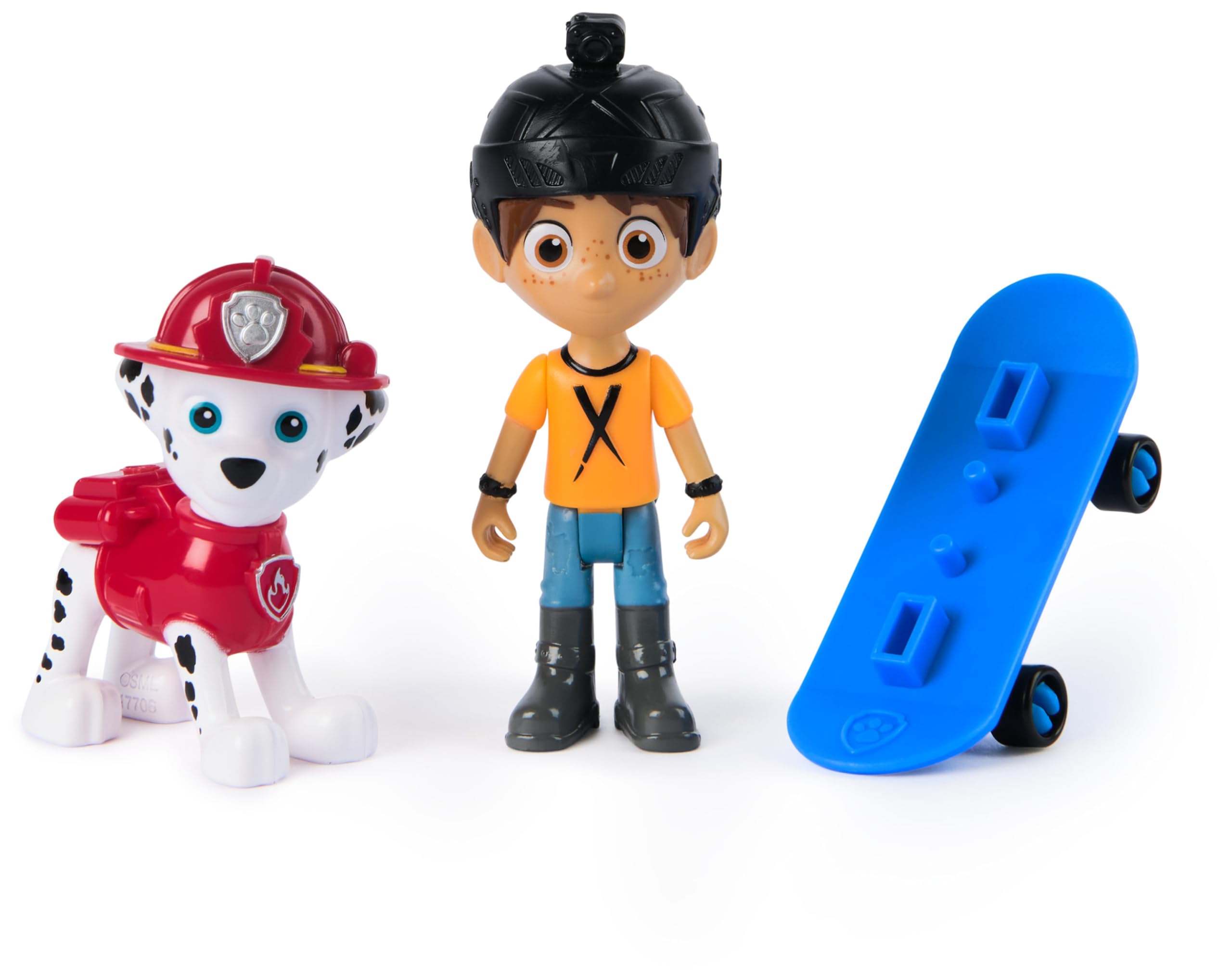 Paw Patrol Marshall and Daring Danny X Figures set with Skateboard, Kids Toys for Boys and Girls Aged 3 and Up - Image 3