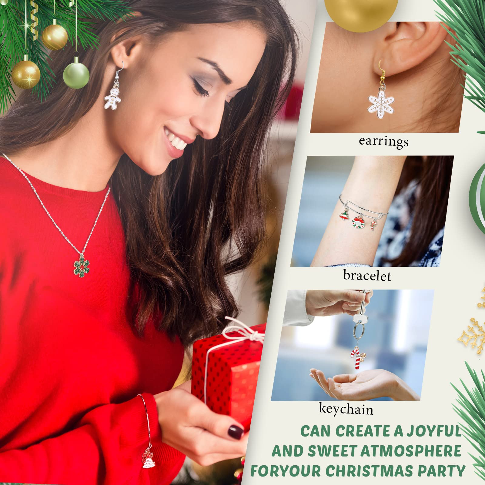 363 Piece Charm Bracelet Making Kit - 17 Expandable Wire Bangles, 146 Charms, 200 Jump Rings, DIY Jewelry Craft Set For Women - View #6