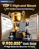 Vista 2 de VANMASS Soporte para teléfono celular para automóvil, parabrisas, rejilla de ventilación de auto, con clip de ventilación y panel de tablero, fuerte