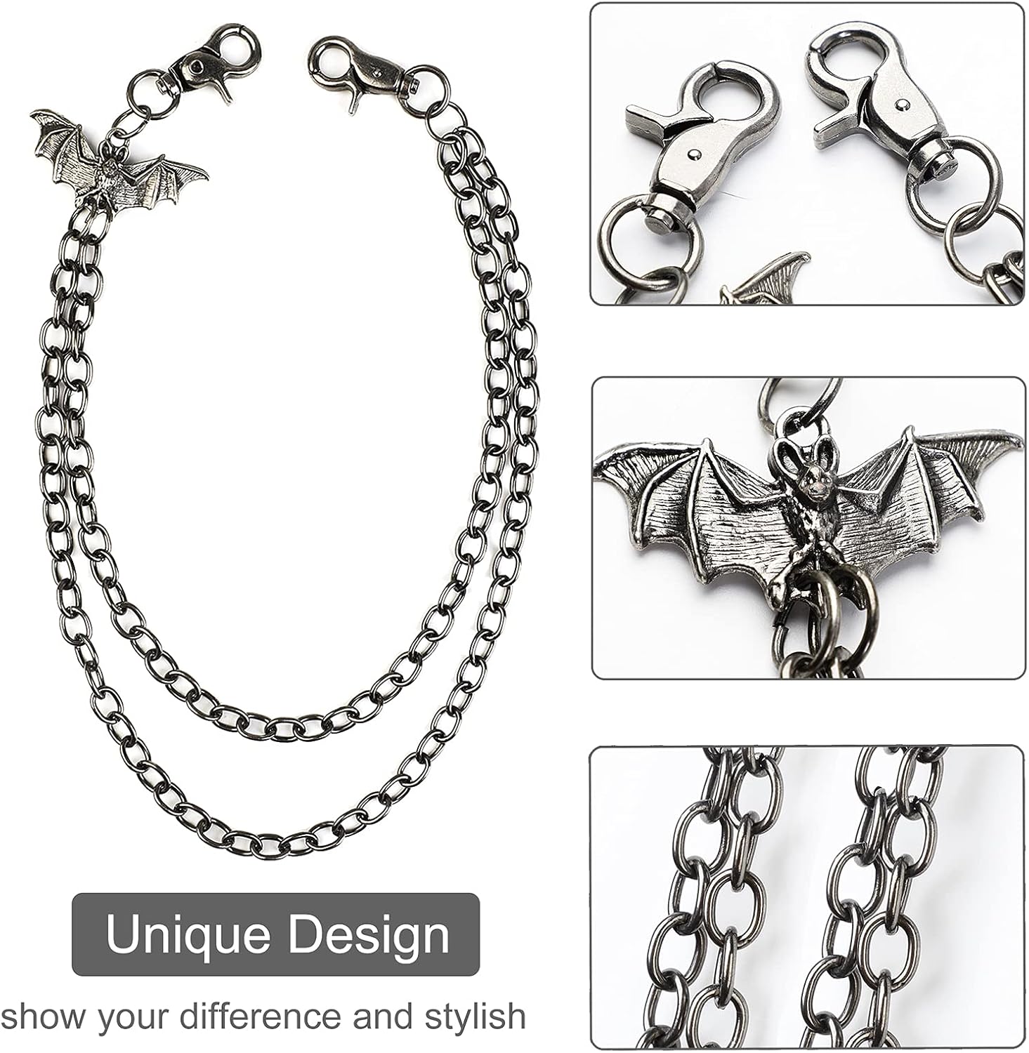 ZOYLINK Jean Chain Pants Chain Wallet Chain Rock Hip Hop Punk Key Chain