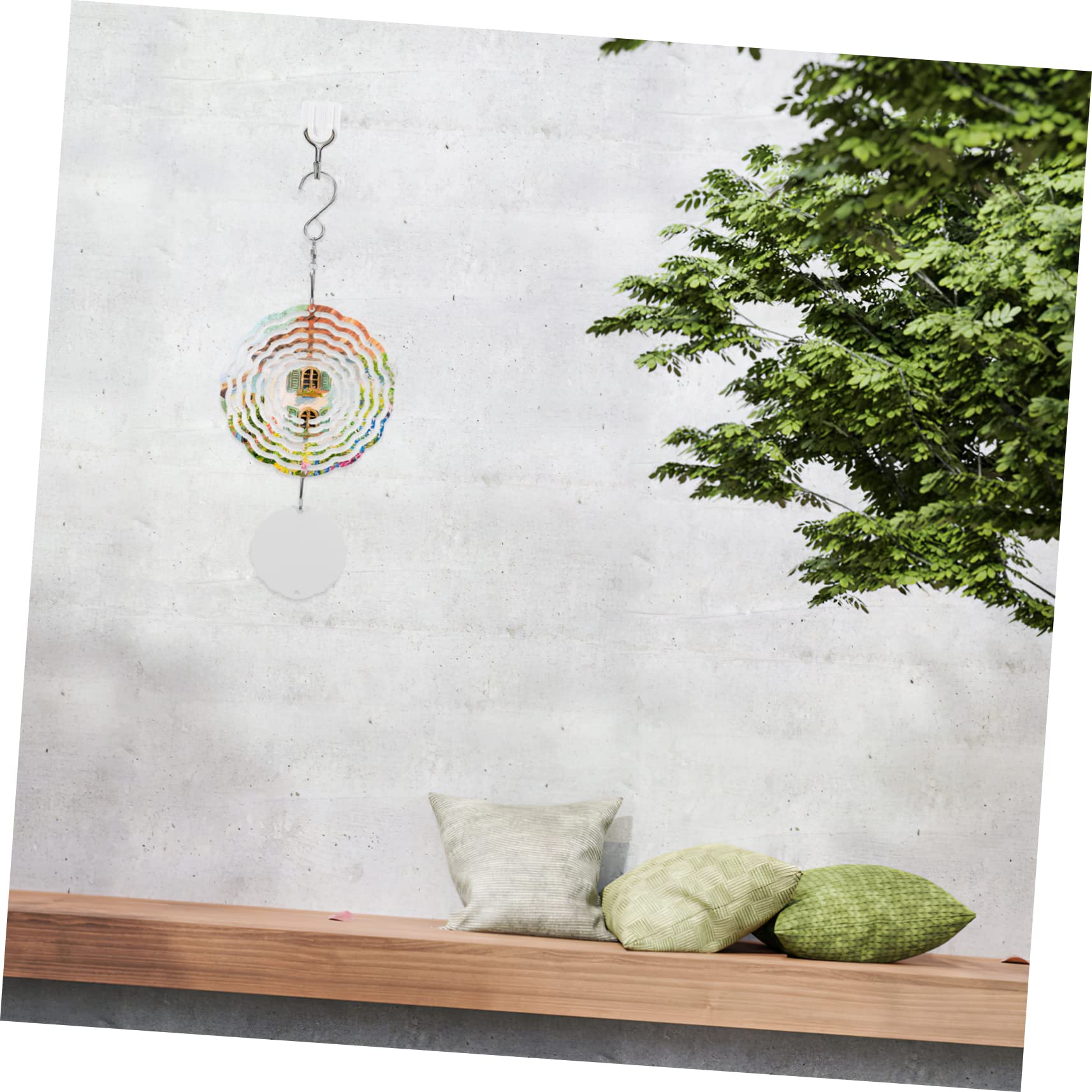 Toyvian 5 Stück Aluminium Rotierender Windspiel Windspiel Aus Aluminium Deko Windspinner Sublimationsspinner Outdoor-Windspiel Windspiele Im Freien Windspiel-Dekoration Weiß