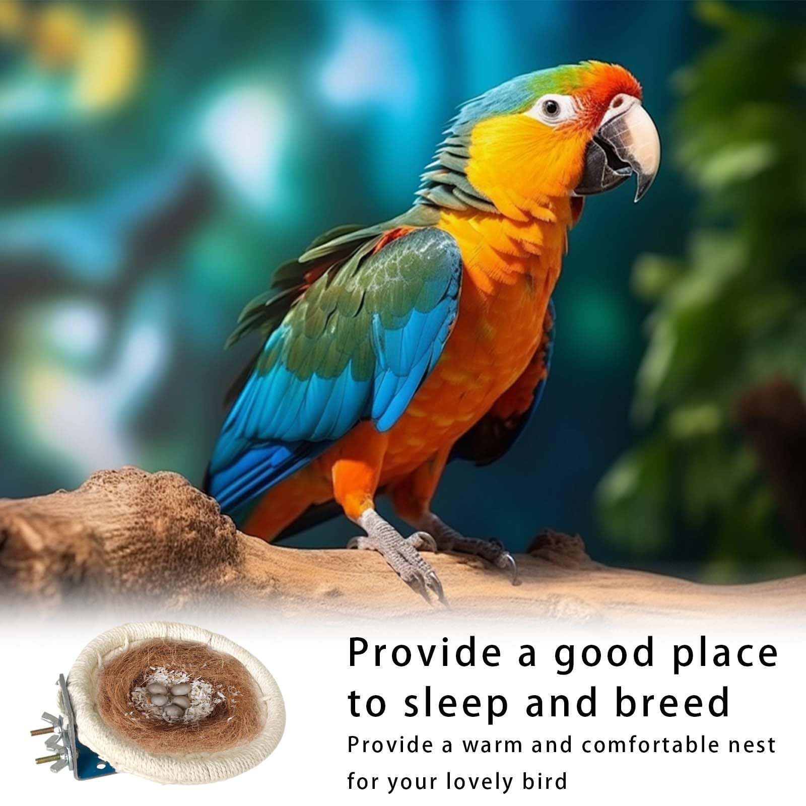 ZHYUAN Breeding Nest Birds, Cotton Rope, Cotton Rope Breeding Nest for Birds Bird Nest - Image 4