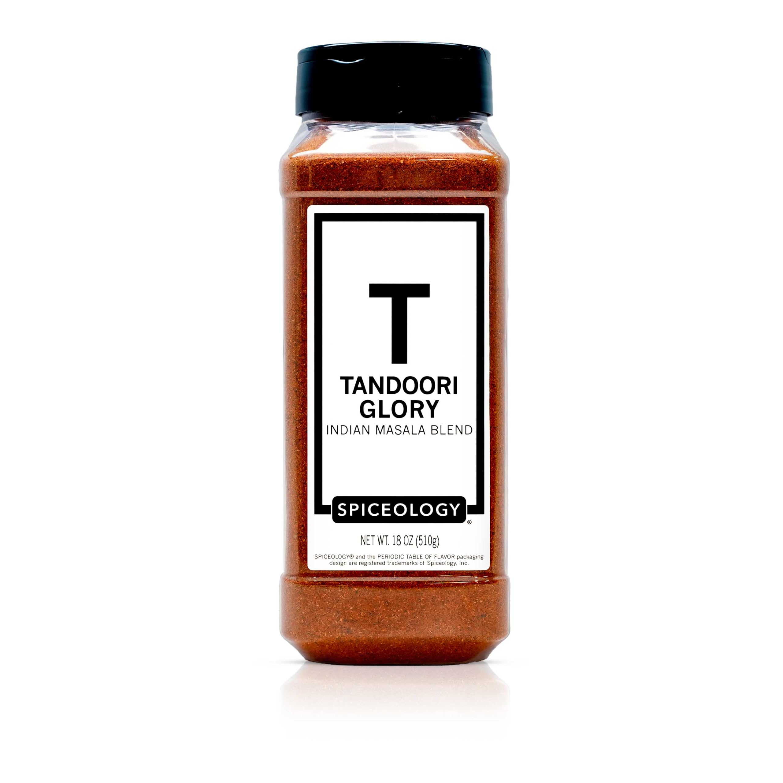 Tandoori Glory - Indian Masala Blend - Curry Spices and Seasonings - Use On: Chicken, Vegetables, Lamb, Marinades, Pork, Seafood, Nuts, Beef, Tofu - 18 oz