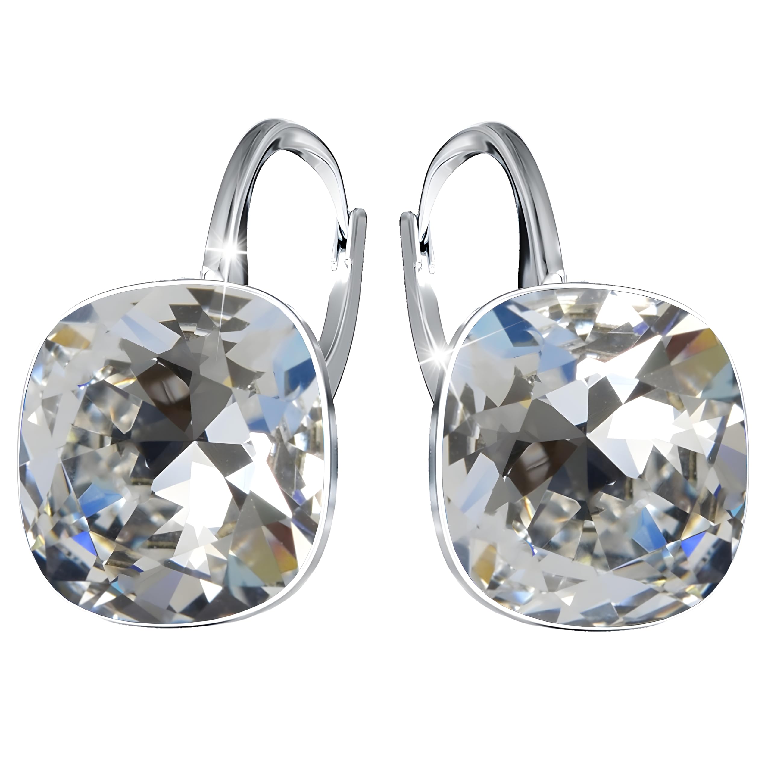 Elegante 925er Silber Ohrringe - mit Marken Kristalle - Hypoallergene Geschenkidee Hochwertiger Schmuck für Frauen
