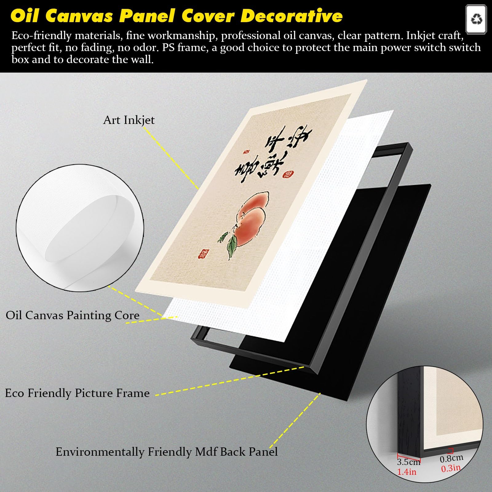 電気メーター 装飾画 Amazon.co.jp: 配電ボックス装飾絵画、電気パネルカバースイッチ