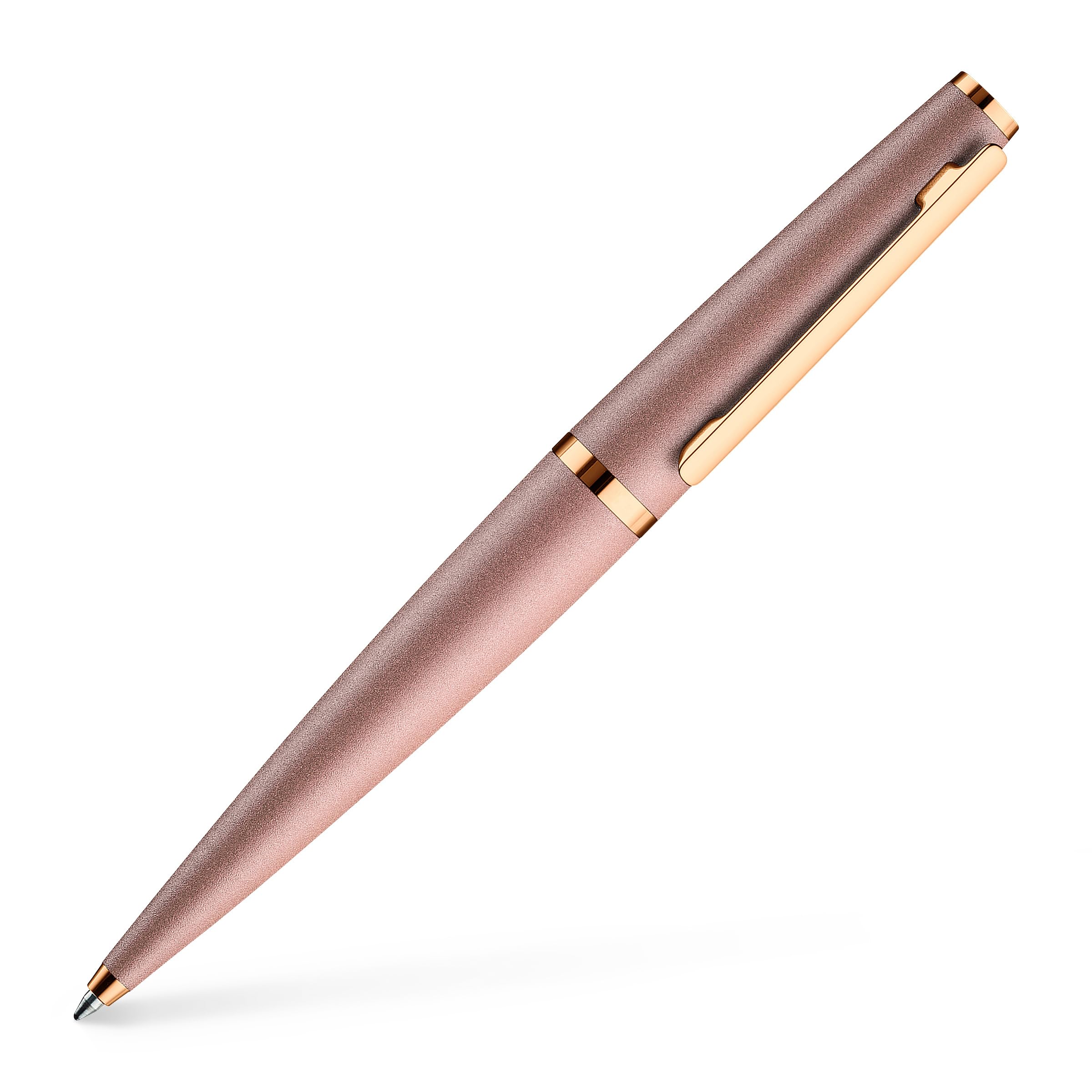 Otto Hutt Długopis D06 aluminium Seashell-różowo-złoty 13,8 cm, rozmiar wkładu M, kolor czcionki niebieski, 001-11354