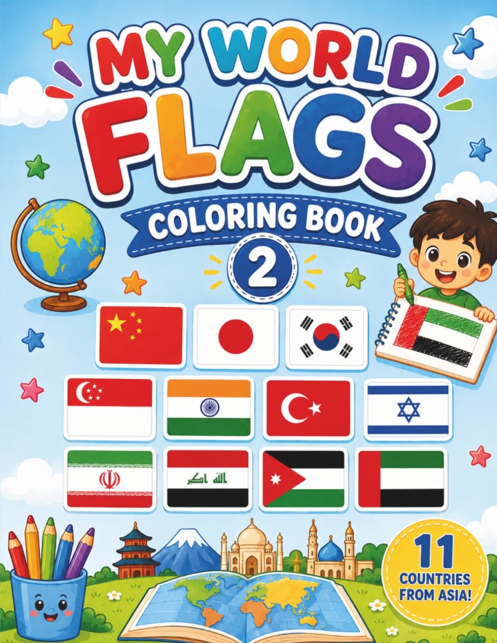 World Flag Coloring Book 【2】 (Flags Book)