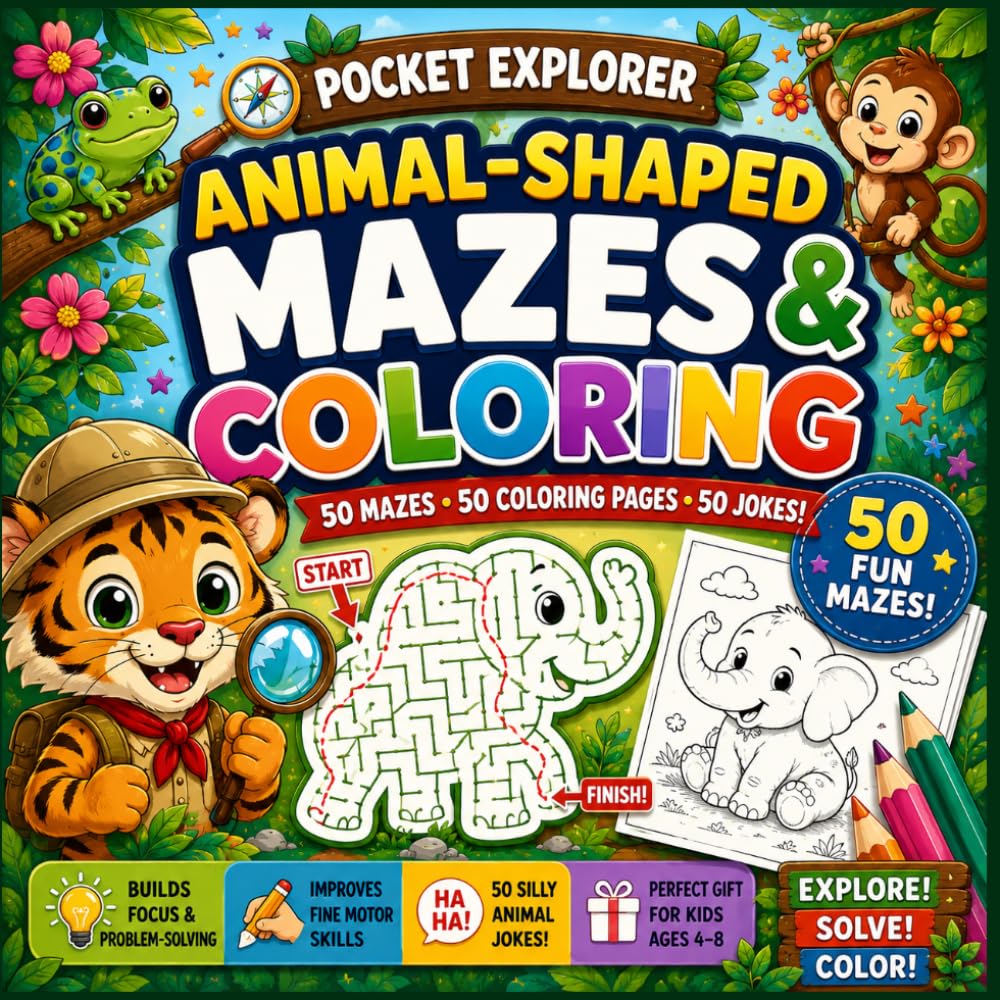 Pocket Explorer Mazes & Coloring