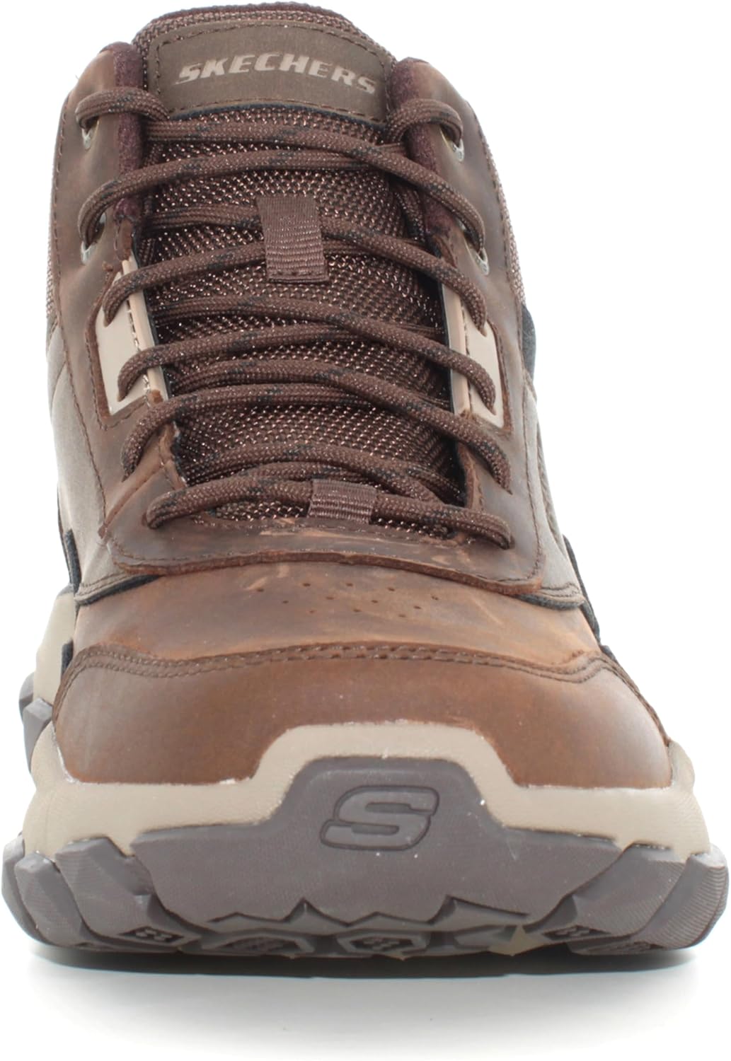 Skechers Men's USA Santoro - Hopkins Mid Top Leather Lace Up boot W/Mesh On Collar - Image 6
