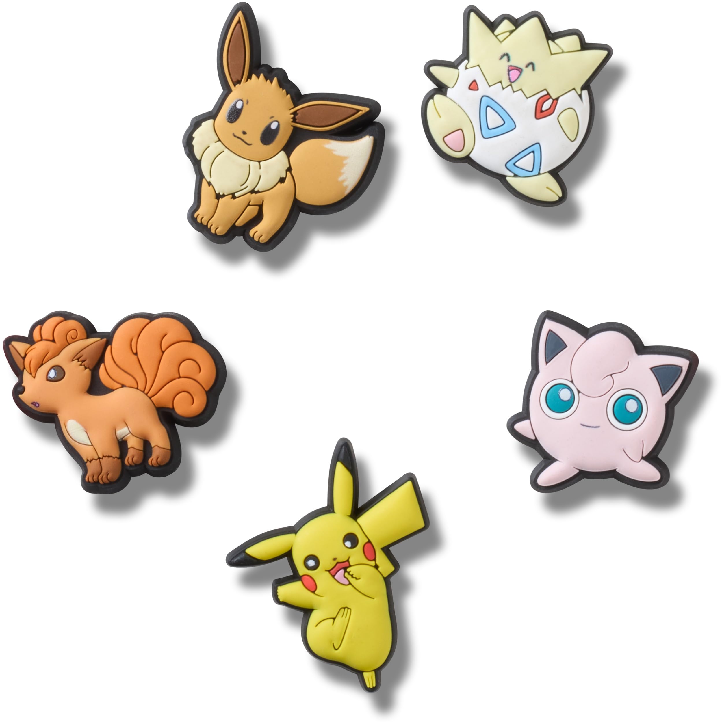 Crocs Unisex Pokemon Character 5-pak zawieszek do butów, wielokolorowe, jeden rozmiar, wielobarwny, Rozmiar Uniwersalny