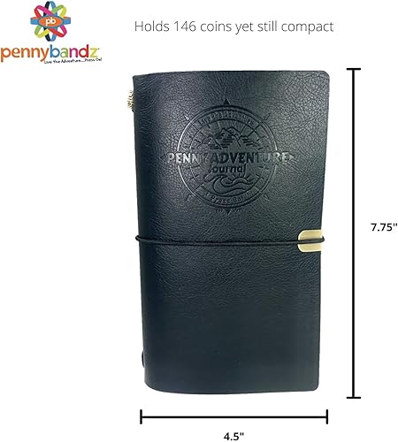 Miniatura 7 de Pennybandz El Penny Journal tiene capacidad para 146 monedas, el mejor libro de colección de recuerdos para tu colección de monedas con capacidad