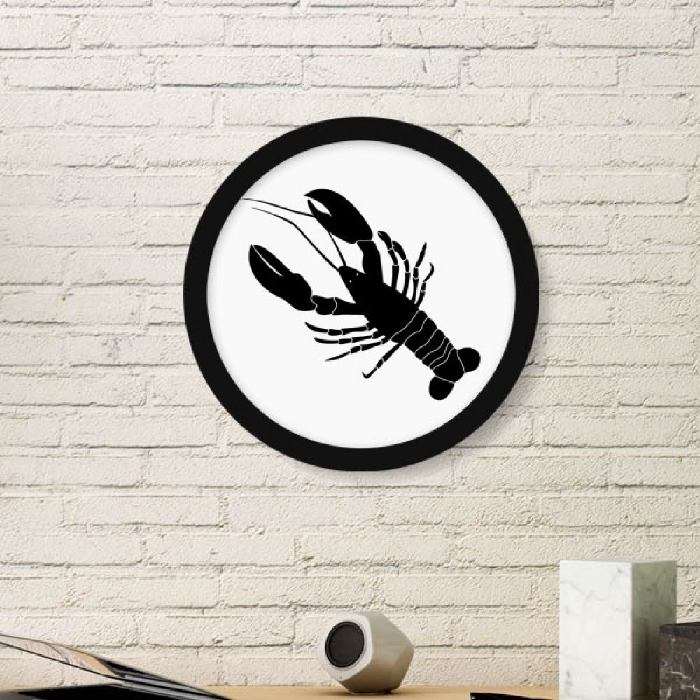 Illustration crevette vie marine pour cadre photo rond salon DIYthinker