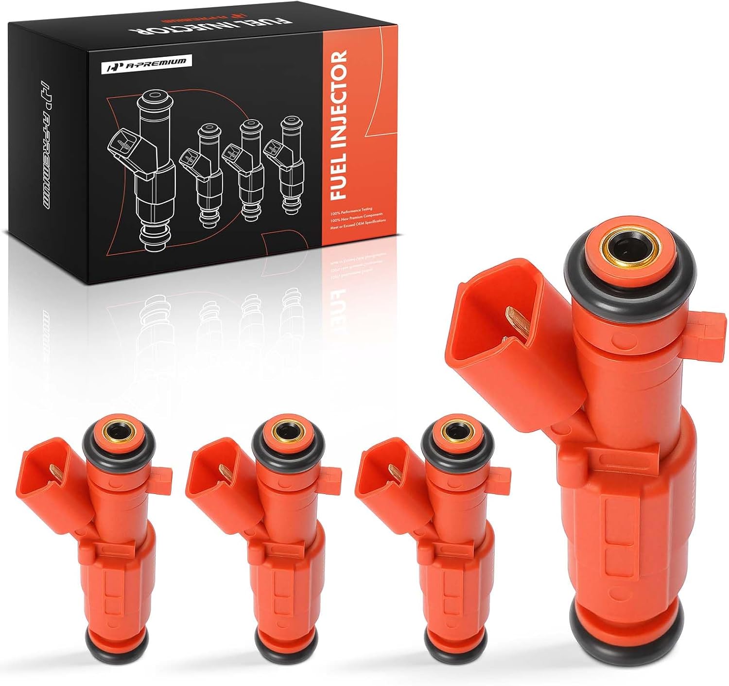 A-Premium 35310-2E000 12 Holes Set of 4 Fuel Injectors Compatible with Hyundai Elantra 2011-2015, Elantra GT 2013, Elantra Coupe 2013 & Kia Forte 2015/2018-2023, Soul, 1.8L 2.0L, Replace# 353102E000