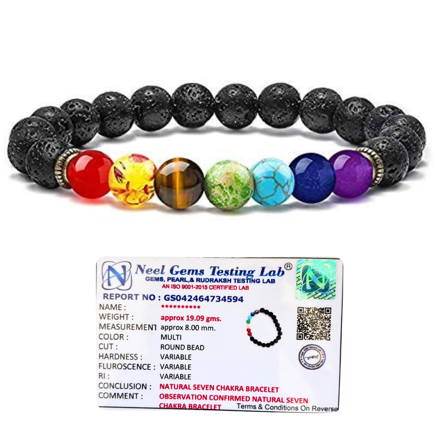 Gemaltic 7 Chakra Semi Precious Natural Gemstone Beads Reiki Healing Bracelets (7 Chakra Lava) (B09H4CP8HS) Amazon Price History, Amazon Price Tracker