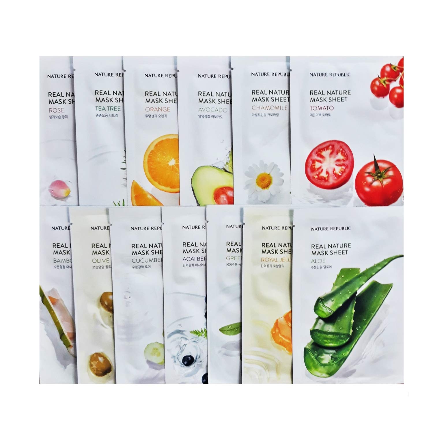 NATUREREP Real Nature Face Pack Sheets 100pcs Lot Facial Skincare by UPS