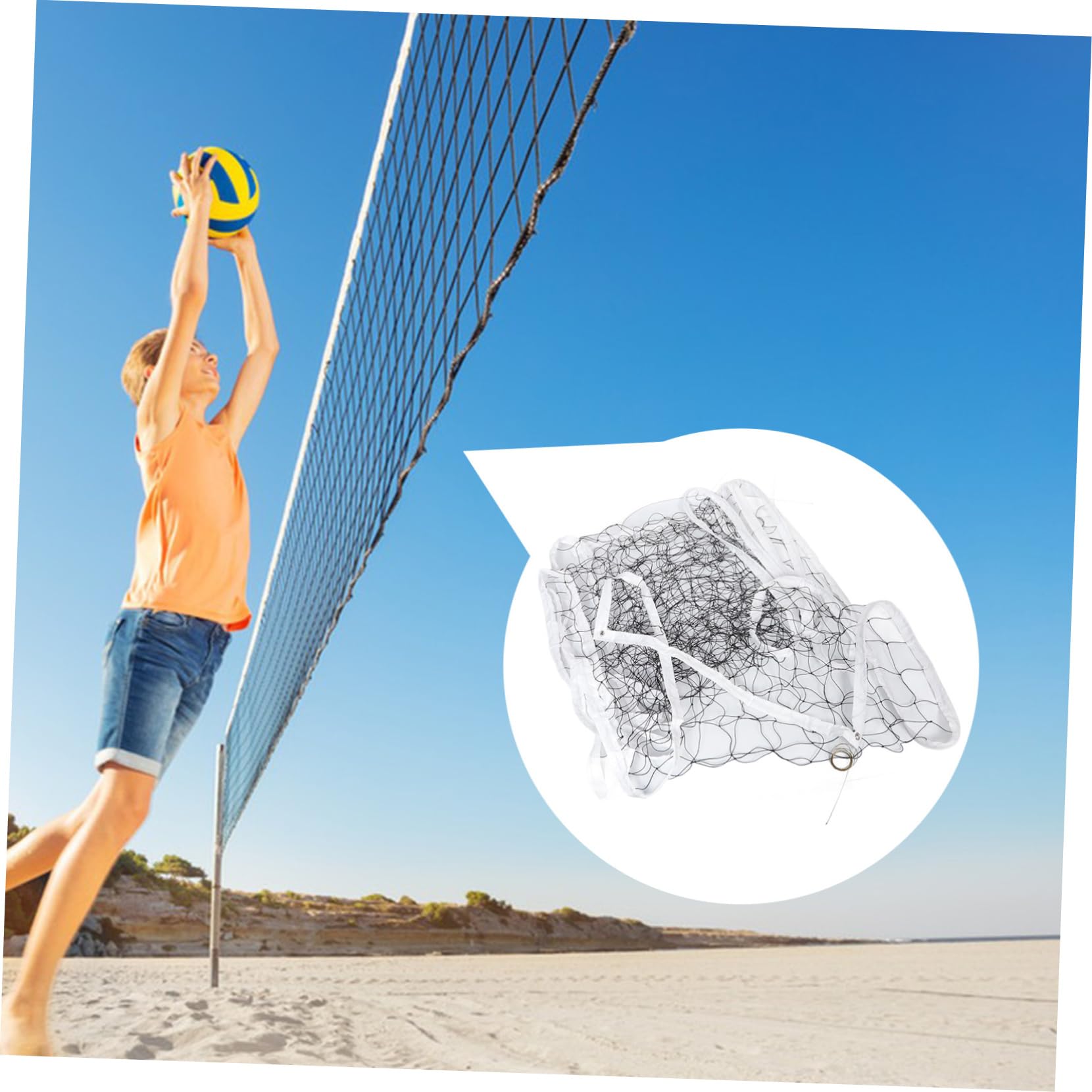 Kisangel Red De Voleibol Alta Resistencia Portátil para Exteriores e Interiores Reforzada para Piscina y Patio