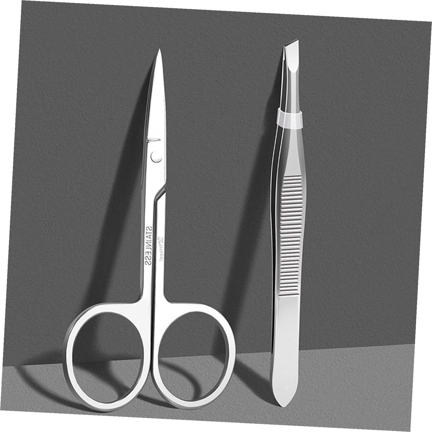 5 Set e Pinzette per Sopracciglia Acciaio Inossidabile Strumenti Pratici per La Sopracciglia Leggeri e Facili Trasportare per