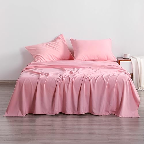 Vista 3 de NTBAY Juego de sábanas de 3 piezas, 100% microfibra tamaño individual, 1800 hilos, súper suave y acogedor, resistente a las arrugas, a la Aqua