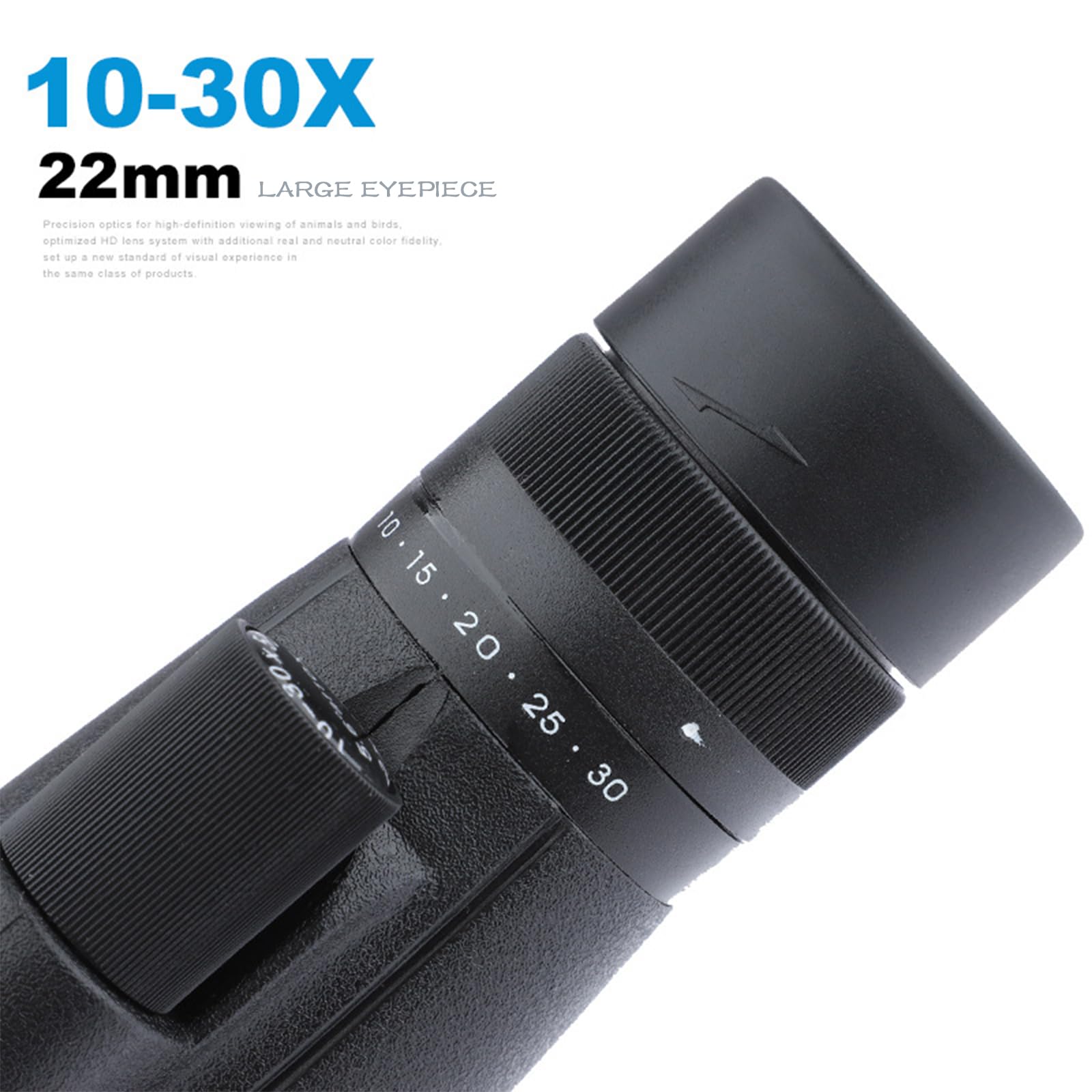 10-30X50 Monocular De Mano Portátil para Observación De Aves, Caza, Senderismo, Viajes
