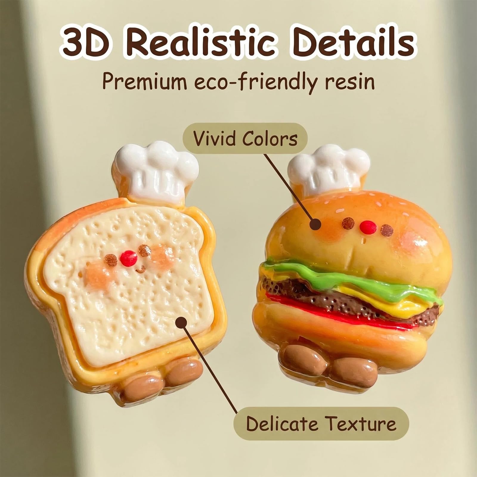 24 Pezzi Mini Magneti 3D, Graziosi Accessori Magnetici per Frigorifero, per Accessori per Frigorifero, Cucina, Ufficio, Piccoli Magneti Decorativi da Cucina, Adesivi Magnetici Decorativi